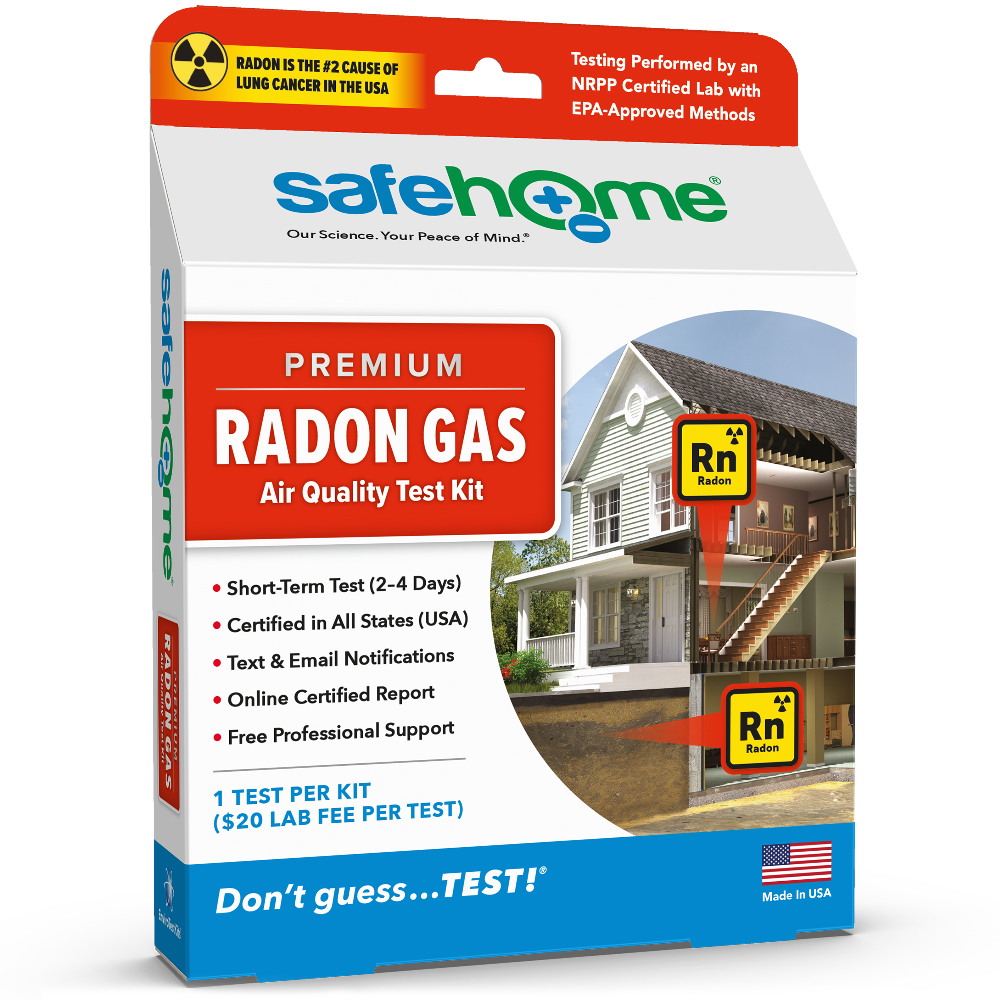 Radon Gas Test Kit – (WE TEST AT-LAB) – Premium